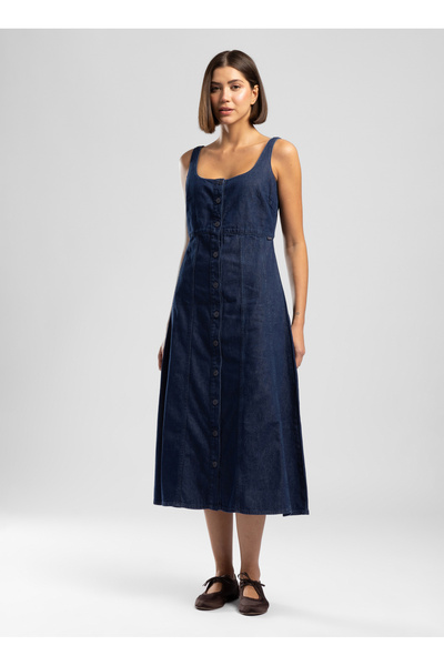 Lee Cooper Lacivert Kadın Elbise 262 LCF 144001 ASTINOS DENIM