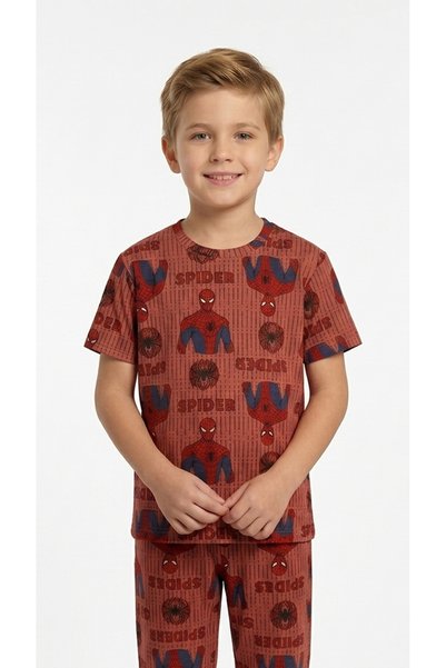 levanapajamas Spider-Man Cotton Pajamas Red Boy