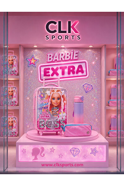 Barbie Ottonya Barbie Çekçekli Anaokulu Çantası Lisanslı Çelik Matara Hediyel