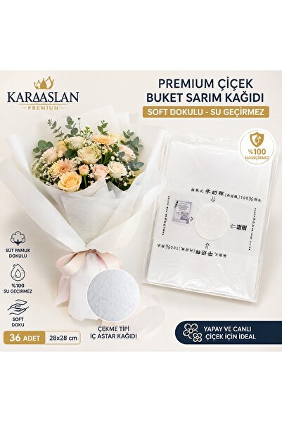 Mutkin KARAASLAN Pelur Buket Kağıt Su Geçirmez Süt Kağıdı 36 Adet 28x28 cm | ...