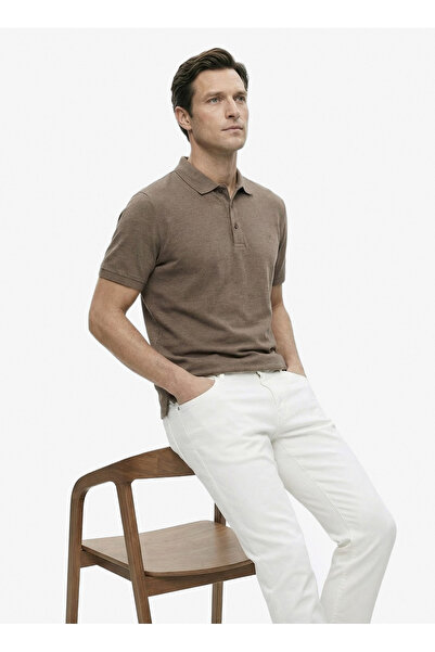 Fabrika Vizon Erkek Slim Fit Jakarlı Polo T-Shirt F6SM-TST 0939 NB
