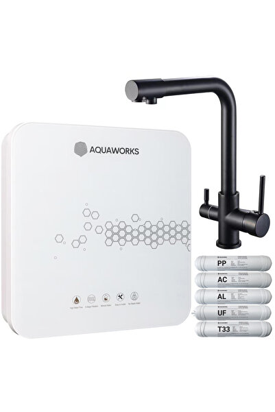 AquaWorks Filtru de apa, AquaWorks™ Complete, include baterie cu 3 cai neagra...