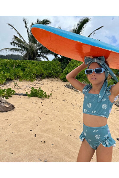 rg kidsstore Uv Protection Kids Ruffle Buckle Bottom Top Swimsuit Set – Sun P...