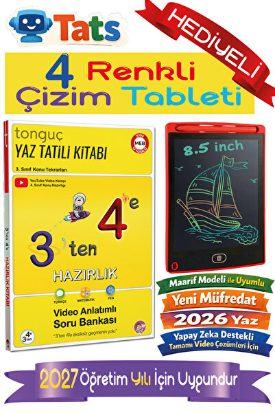 Tonguç Yayınları Tonguç 3’ten 4’e Hazırlık Kitabı Video Anlatımlı Soru Bankas...