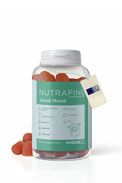 Nutrafine Good Mood Gummy, Duygu Durumu Destekleyici, 5-HTP & Rodiola İçerikl...
