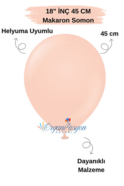 Organizasyon Pazarı 18 Inch 45 cm Balloon |   Big Size Balloon |   Makaron Sa...