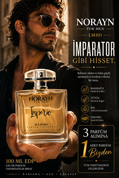 norayn Imperio LM101 Erkek Parfüm 100 ml EDP - Odunsu & Baharatlı Bal ve Vani...