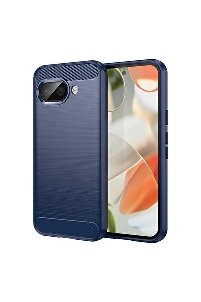 Techsuit Калъф за Google Pixel 9a - Карбонов силикон - Син