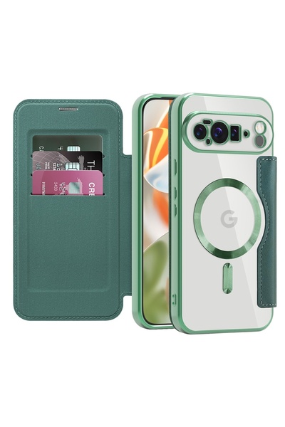 Techsuit Husă pentru Google Pixel 10 Pro XL - SmartMag Book Case - Verde