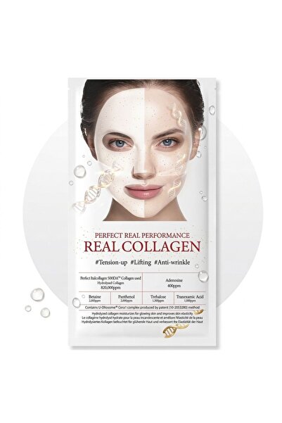 OEM Mască facială albă, colagen hidrolizat anti-îmbătrânire, colagen real 50g