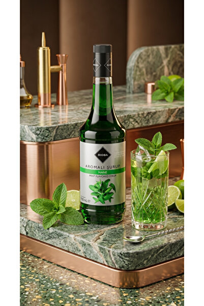 Rioba Nane Aromalı Şurup 700 ml - Mojito, Soğuk İçecek ve Kahve İçin Profesyo...