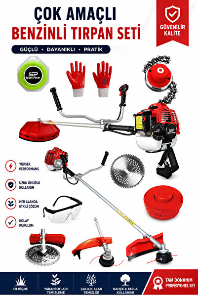 Spech Power U.s.a 2.4 Hp Geniş Piston Yakıt Tasarruf Benzin Motorlu Yan Tip O...