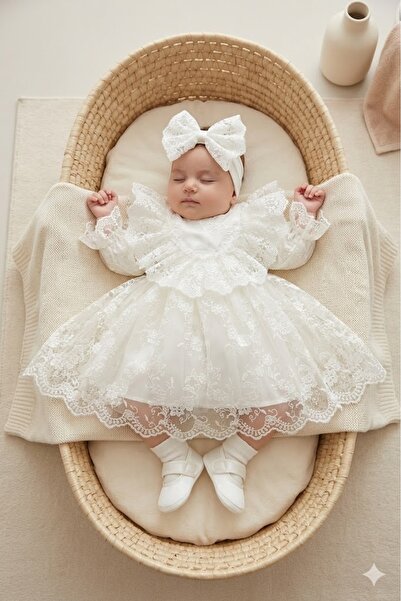 PARK BEBE kız bebek 0/3-3/6 AY ORKİDE MEVLÜTLÜK SET dantel detaylı