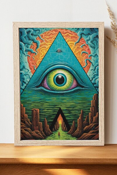 Luna Marissa Αφίσα Triangle Eye - Αφίσα τοίχου από γυαλιστερό χαρτί χωρίς πλα...