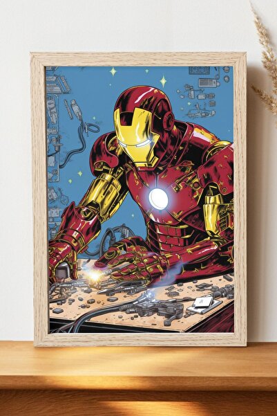 Luna Marissa Αφίσα Iron Man - Αφίσα ψηφιακής τέχνης από χοντρό χαρτί χωρίς πλ...