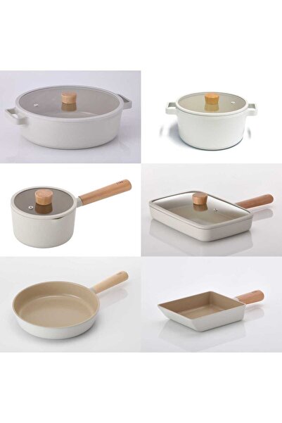 NEOFLAM Fika 10 Piece Aluminum Cast Glass Pot Pan Set with Lid
