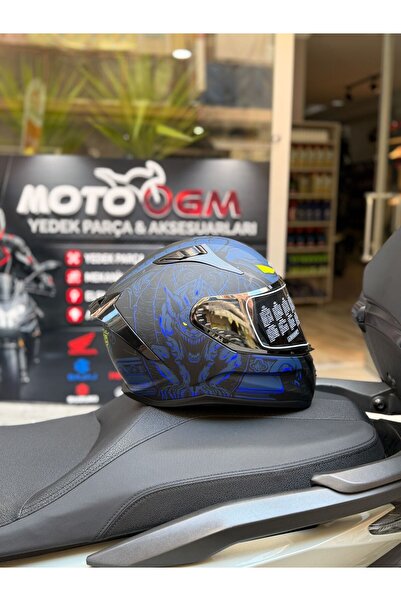 MTS M-801-SNAKE Full Face Mısıon Blue Kask