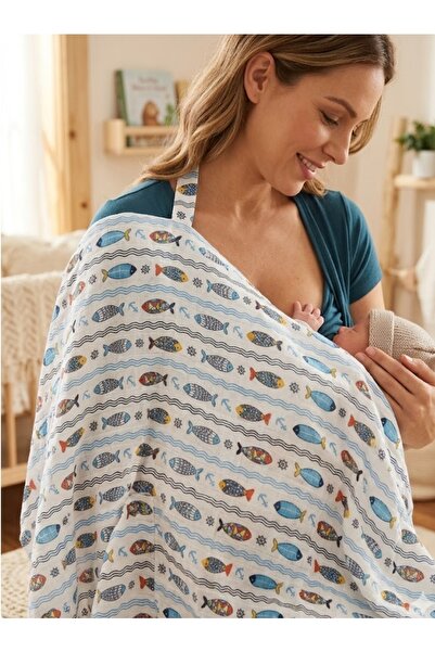 Manora Pack of 2 Muslin Nursing Bibs - 100% Cotton Breathable Healthy Neck St...