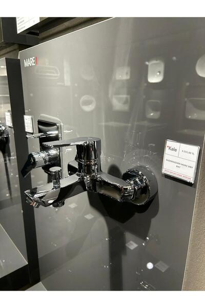KALE Mare Banyo Lavabo Bataryası ve TEMA 53260 Rain Quadro Tepe Duş Seti Pirinç Krom Banyo Seti