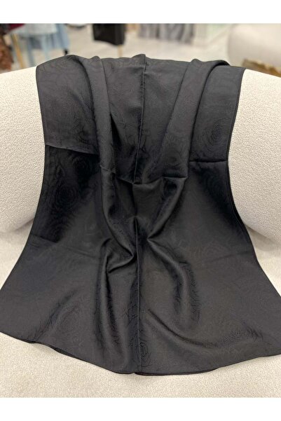 Modario Silk Hand-Made Voile Jacquard Shawl with Rose Pattern - 4