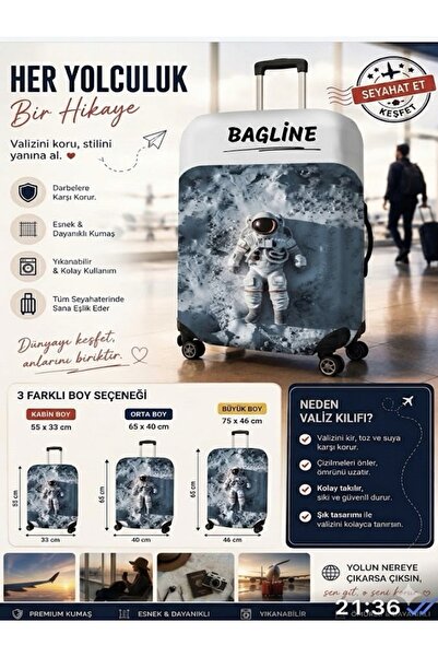 Bagline Sa likrom Elastično Astronaut od tkanine, izdržljiv kofer i navlaka z...