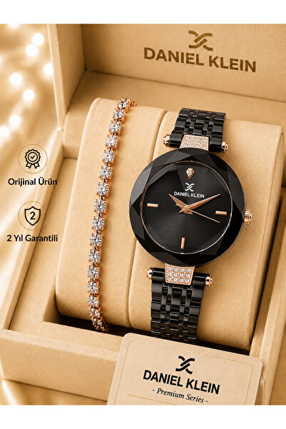 Daniel Klein Balck Square Roman Numerals Kadın Saati – Zarif Metal Çelik Bile...