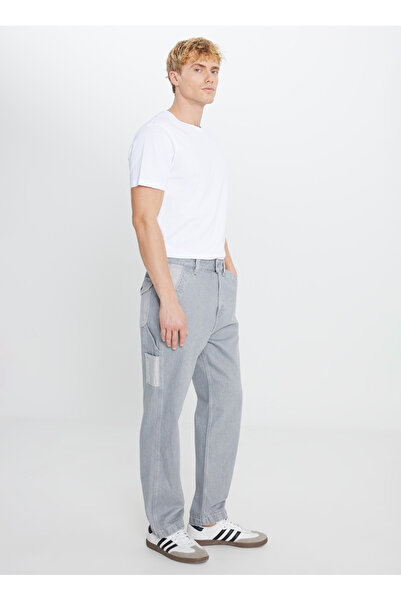 Lee Gri Erkek Relaxed Denim Pantolon L78Q208890891 Gri Denim Pantolon