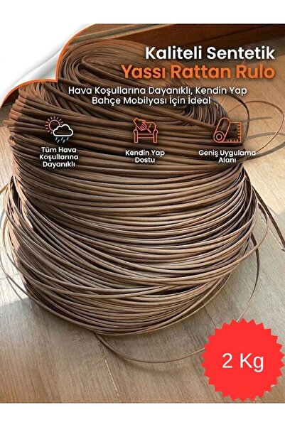 Mady Aksesuar Premium Synthetic Rattan Strip - Garden Furniture Weaving and R...