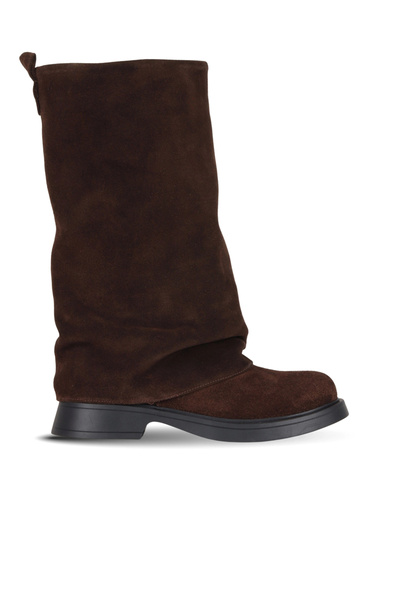 Bueno Shoes Brown Suede Women's Flat Boots 30Wc25570
