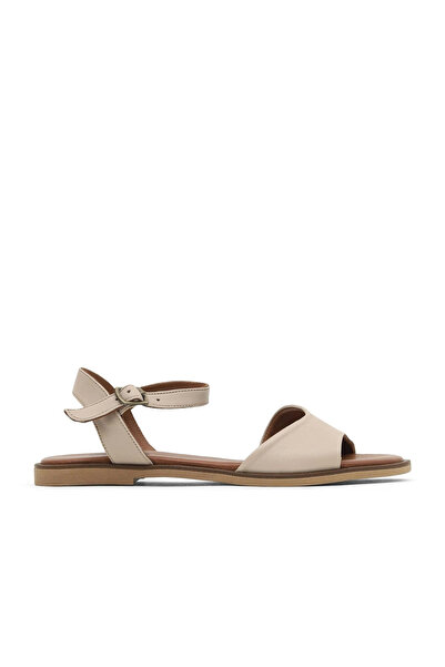 Bueno Shoes Sandale plate de damă din piele gri 01wa5704