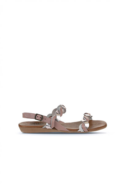 Bueno Shoes Sandale plate din piele multicoloră pentru femei 01wu7472