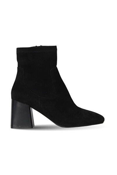 Bueno Shoes حذاء بكعب نسائي من جلد الغزال الأسود 42wb6310