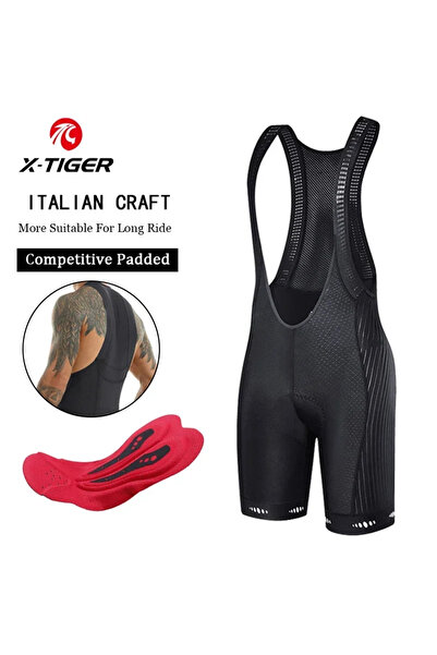 Choice Europe-XXL Black X-Tiger Cycling Bib Shorts With Pocket UPF 50+ Men's ...