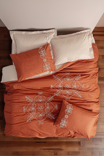 Cotton Box Set cuvertură dublă pentru pilota din seria Brode, Tiva Bej