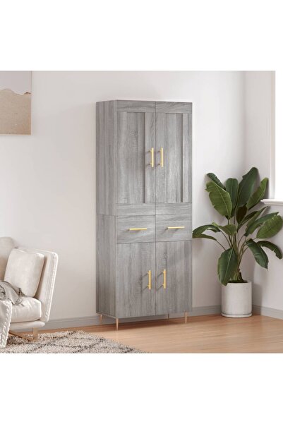 Concept Dulap înalt, gri sonoma, 69,5x34x180 cm, lemn compozit