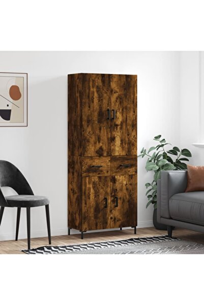 Concept Dulap înalt, stejar fumuriu, 69,5x34x180, lemn compozit