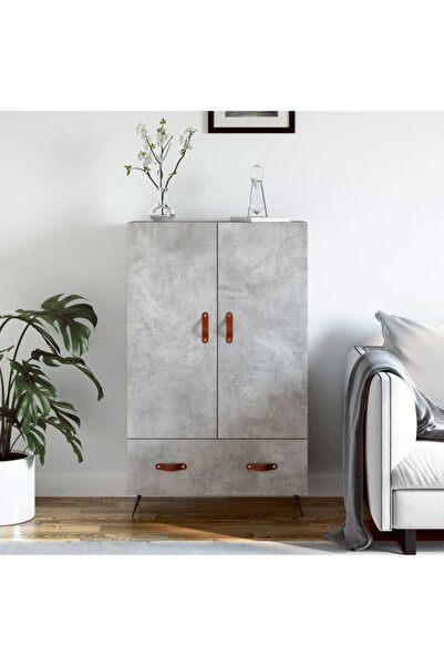 Concept Dulap înalt, gri beton, 69,5x31x115 cm, lemn compozit