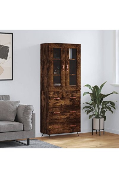 Concept Dulap înalt, stejar fumuriu, 69,5x34x180, lemn compozit