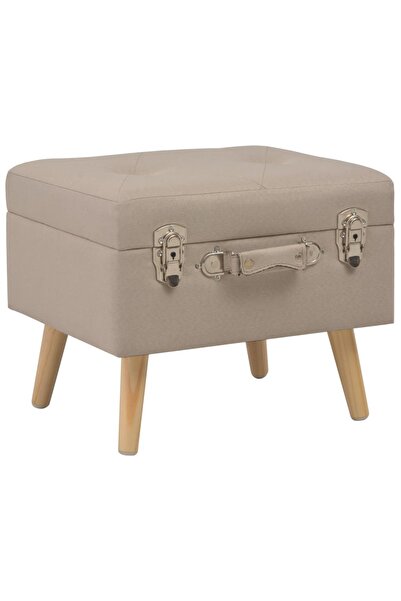 Concept Taburet cu depozitare, 40 cm, bej, material textil