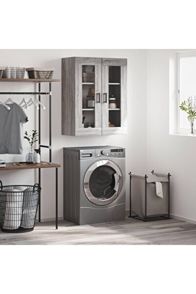 Concept Dulap montat pe perete, gri sonoma, 69,5x34x90 cm