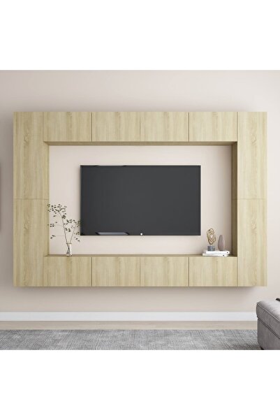 Concept Set de dulapuri TV, 8 piese, stejar sonoma, PAL