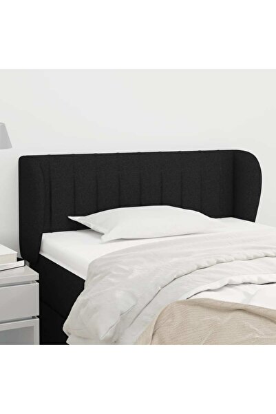 Concept Tăblie de pat cu aripioare negru 83x23x78/88 cm material textil