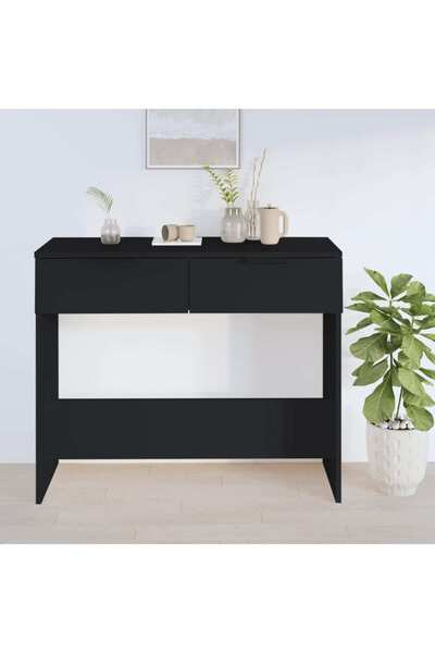 Concept Măsuță consolă, negru, 90x36x75 cm, lemn compozit