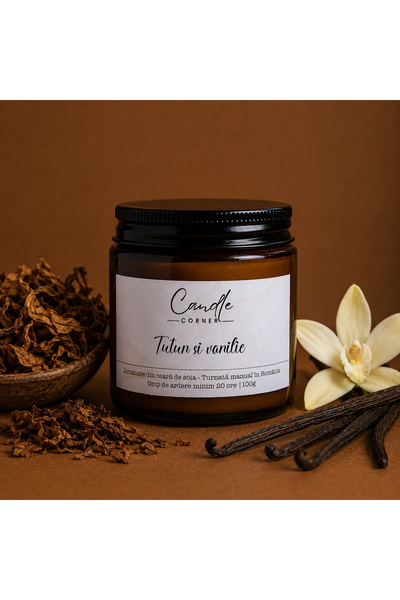 Candle Corner Lumânare parfumată din ceară de soia 210g, recipient din sticlă...