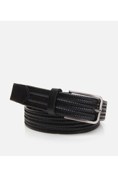 Hotiç Men's Leather Black Belt
