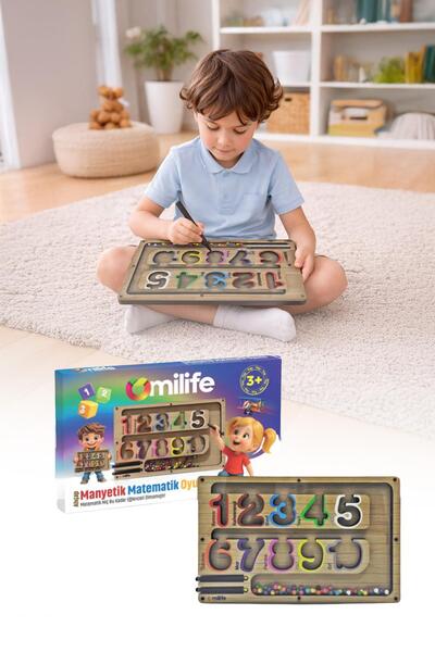 omilife Manyetik Labirent Montessori Matematik Oyunu Harfleri Öğreniyorum Eği...