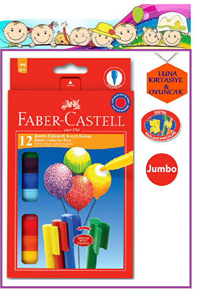 Faber Castel 12'Lİ EĞLENCELİ JUMBO KEÇELİ KALEM