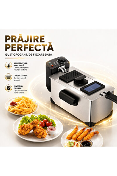 Sofia Concept Friteuză profesională Ushas, ​​2200w, 3l, termostat reglabil, o...