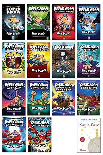 Altın Kitaplar Köpek Adam 14 Kitaplı Full Set / (Küçük Prens Hediye ) Dav Pilkey