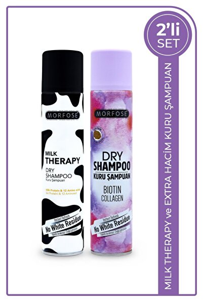 Morfose K-Kuru Şampuan Milk Therapy 200 ml+Kuru Şampuan Ekstra Hacim 200 ml